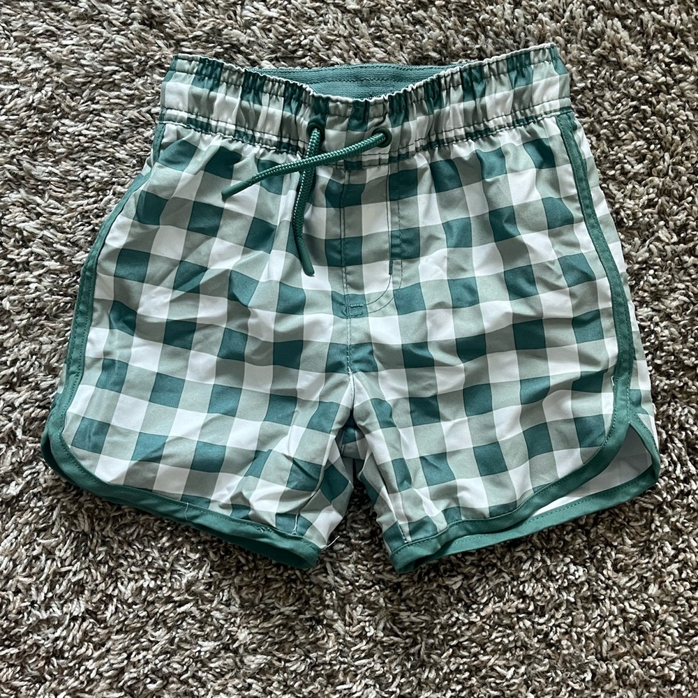 Cat and Jack Checkered Swim Shorts -toddler boy
